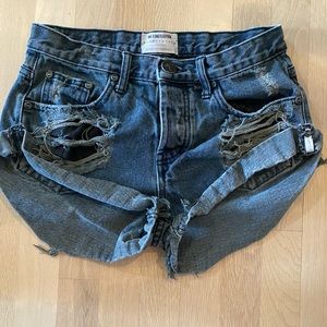One teaspoon Free People Jean Shorts Bandits